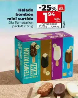 Dia DIA TEMPTATION Helado bombón mini surtido oferta