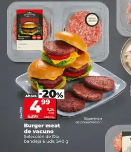 Dia SELECCIÓN DE DIA Burger meat de vacuno oferta