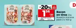 Dia DIA NUESTRA ALACENA Bacon en tiras oferta