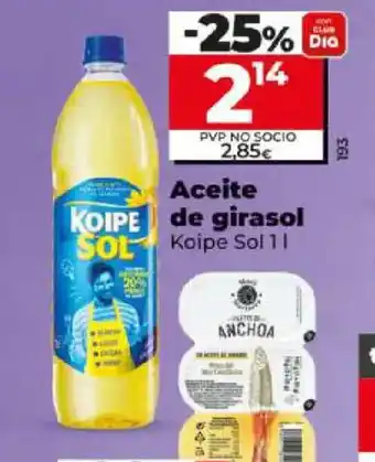 Dia KOIPE SOL Aceite de girasol oferta