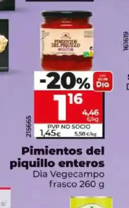 Dia DIA VEGECAMPO Pimientos del piquillo enteros oferta