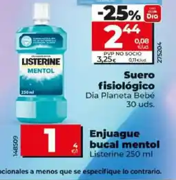 Dia LISTERINE Enjuague bucal mentol oferta