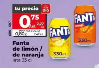 Dia FANTA de limón / de naranja oferta