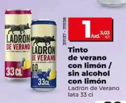 Dia LADRÓN DE VERANO Tinto de verano con limón / sin alcohol con limón oferta