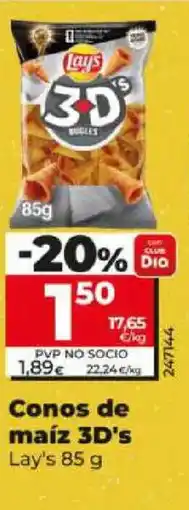 Dia LAY'S Conos de maíz 3D's oferta