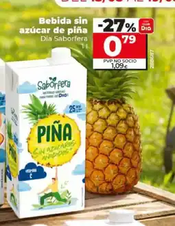 Dia DIA SABORFERA Bebida sin azúcar de piña oferta
