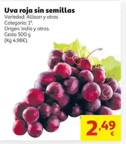 Alcampo Uva roja sin semillas oferta