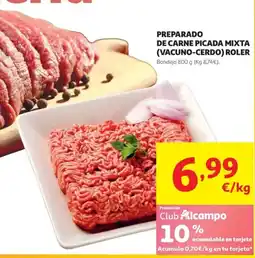 Alcampo PREPARADO DE CARNE PICADA MIXTA (VACUNO-CERDO) ROLEr oferta