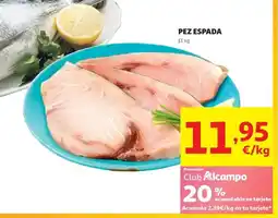 Alcampo Pez espada oferta