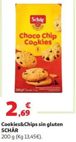 Alcampo SCHÄR Cookies&Chips sin gluten oferta