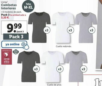 Lidl Camiseta interior livergy oferta