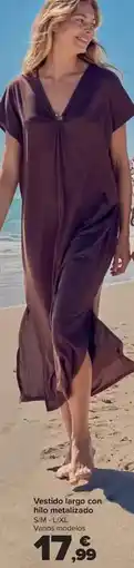 Carrefour Tex - vestido largo con hilo metalizado oferta