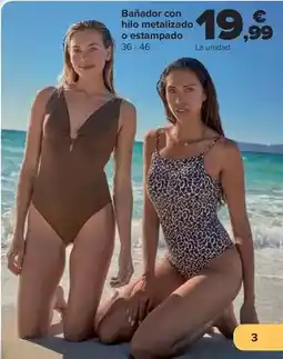 Carrefour Bañador con hilo metalizado o estampado oferta