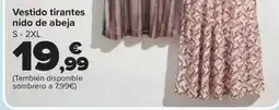 Carrefour Vestido tirantes nido de abeja oferta