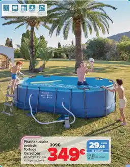 Carrefour Piscina tubular ovalada Tortuga Carrefour oferta