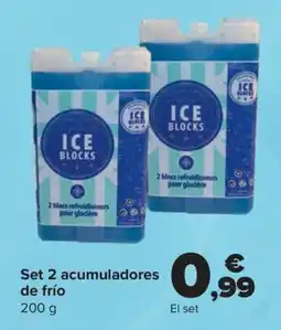 Carrefour Set 2 acumuladores de frío oferta