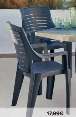 Carrefour Sillón resina apilable oferta
