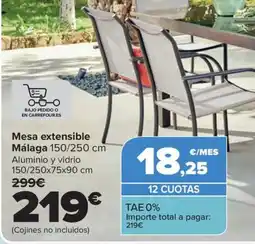 Carrefour Mesa extensible Málaga oferta