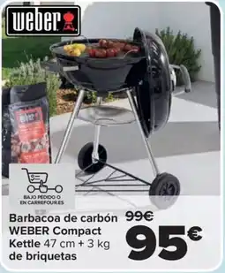 Carrefour WEBER Barbacoa de carbón Compact Kettle de briquetas oferta