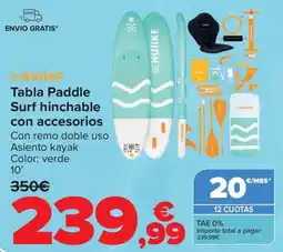 Carrefour Tabla Paddle Surf hinchable con accesorios oferta