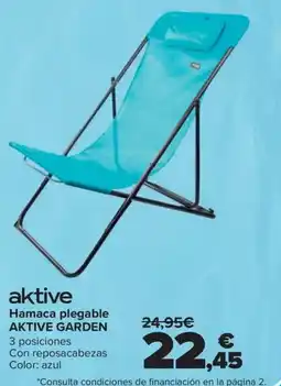 Carrefour AKTIVE GARDEN Hamaca plegable oferta