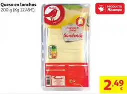 Alcampo AUCHAN Queso en lonchas oferta