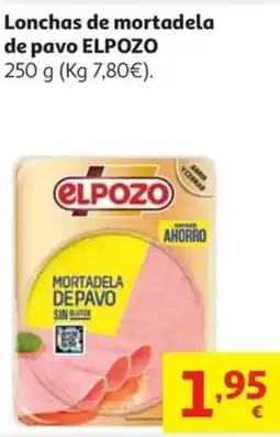 Alcampo ELPOZO Lonchas de mortadela de pavo oferta