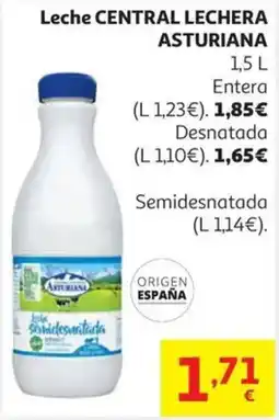 Alcampo ASTURIANA Leche central lechera Entera oferta
