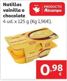 Alcampo AUCHAN Natillas vainilla o chocolate oferta