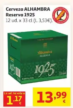 Alcampo ALHAMBRA RESERVA 1925 Cerveza oferta
