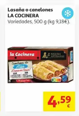 Alcampo LA COCINERA Lasaña o canelones oferta