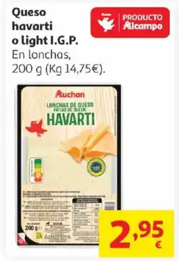 Alcampo Queso havarti o light I.G.P. oferta