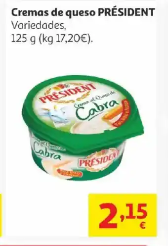 Alcampo PRÉSIDENT Cremas de queso oferta