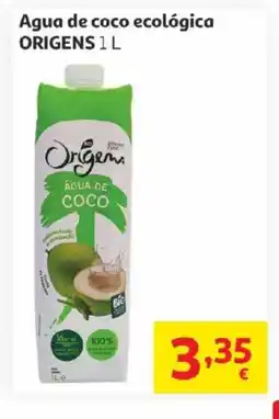Alcampo ORIGENS Agua de coco ecológica oferta