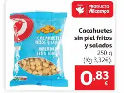 Alcampo Cacahuetes sin piel fritos y salados oferta
