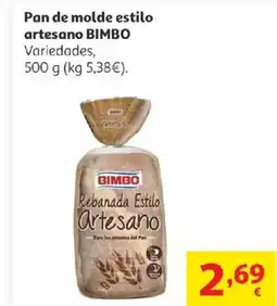 Alcampo BIMBO Pan de molde estilo artesano oferta