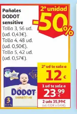 Alcampo DODOT Pañales sensitive oferta