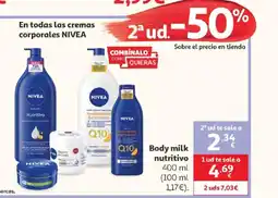 Alcampo NIVEA En todas las cremas corporales oferta