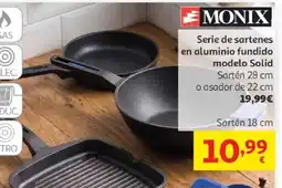 Alcampo MONIX Serie de sartenes en aluminio fundido modelo Solid oferta
