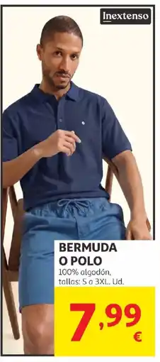 Alcampo INEXTENSO Bermuda o polo oferta
