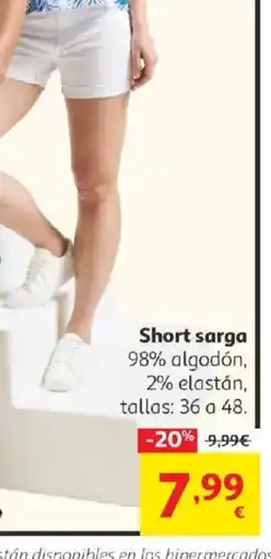 Alcampo Short sarga oferta