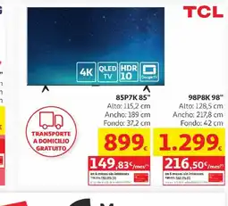 Alcampo TCL 85P7K 85" oferta