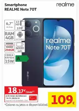 Alcampo REALME Smartphone Note 70T oferta