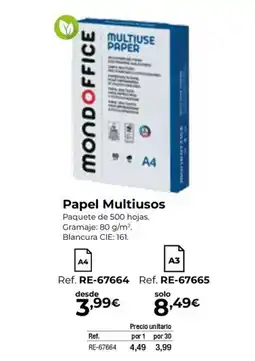 Staples Kalamazoo Papel Multiusos oferta