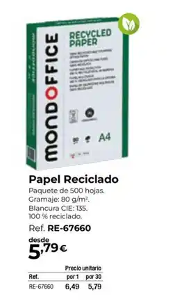 Staples Kalamazoo Papel Reciclado oferta