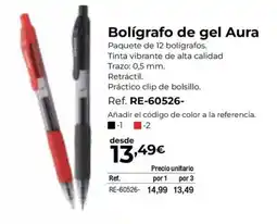 Staples Kalamazoo Bolígrafo de gel Aura oferta