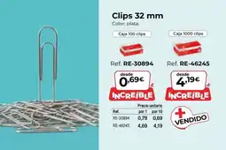 Staples Kalamazoo Clips 32 mm oferta