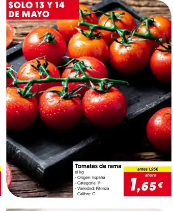 Hiper Usera Tomates de rama oferta
