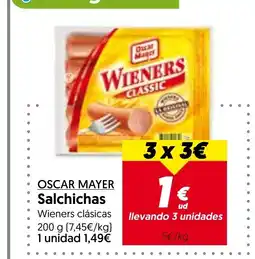 Hiper Usera OSCAR MAYER Salchichas oferta