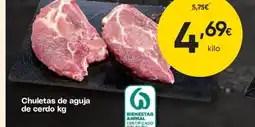 FROIZ Chuletas de aguja de cerdo oferta